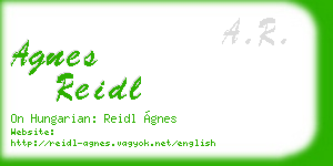 agnes reidl business card
