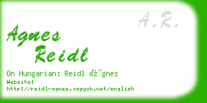 agnes reidl business card